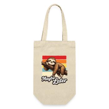 Sloth Maybe Later Shirt Funny Gift - Gift Bag for Bottles - nature - Front