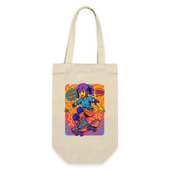 Shaka Brah Skater Pop Art - Geschenkbeutel für Flaschen - Natur - Vorne