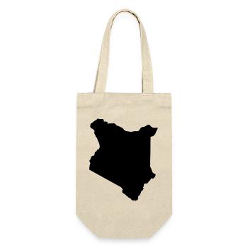 Karte von Kenia - Geschenkbeutel für Flaschen - Natur - Vorne