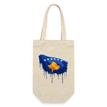 Drapeau du Kosovo couleur colorée - Sac à bouteille - nature - Devant