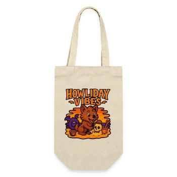 Howliday Vibes Cute Werewolf Summer Halloween - Gift Bag for Bottles - nature - Front