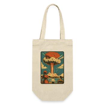 Retro atom explosion mushroom cloud - Gift Bag for Bottles - nature - Front
