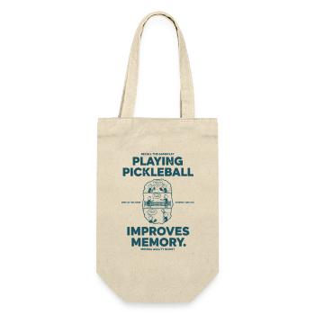 Pickleball Playing Funny Player Improves Memory - Gift Bag for Bottles - nature - Front
