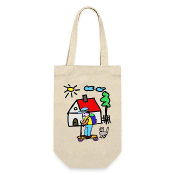 Tiny House Adventure Skateboard - Gift Bag for Bottles - nature - Front