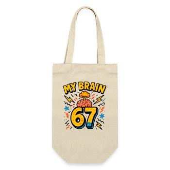 Six Seven Italian Brainrot Brain Humor Meme Funny - Gift Bag for Bottles - nature - Front