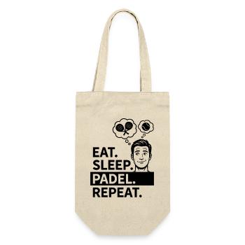 Eat Sleep Padel Repeat Lifestyle Sport Routine - Gift Bag for Bottles - nature - Front