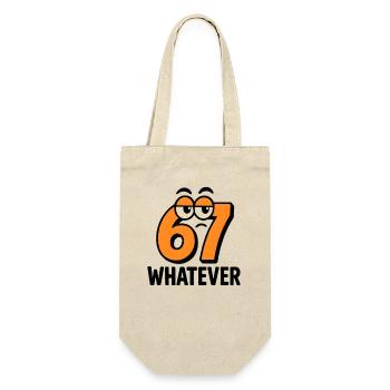Six Seven Whatever Italian Brainrot Humor Meme  - Geschenkbeutel für Flaschen - Natur - Vorne