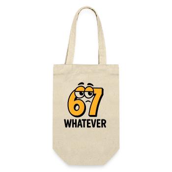 Six Seven Whatever Italian Brainrot Humor Meme  - Geschenkbeutel für Flaschen - Natur - Vorne