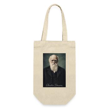 Charles Darwin Porträt - Geschenkbeutel für Flaschen - Natur - Vorne