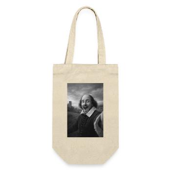 William Shakespeare Selfie - Gift Bag for Bottles - nature - Front