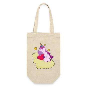 Einhorn Wolken - Geschenkbeutel für Flaschen - Natur - Vorne