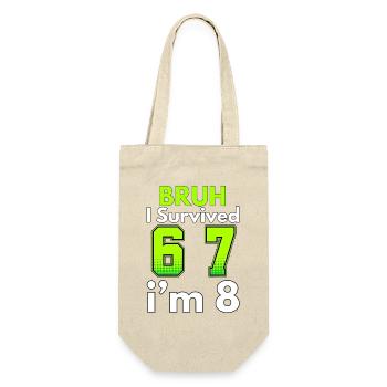 8th Birthday Boy Outfit I`m 8 Year Old Six Seven  - Sac à bouteille - nature - Devant