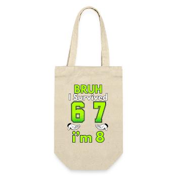 8th Birthday Boy Outfit I`m 8 Year Old Six Seven - Sac à bouteille - nature - Devant