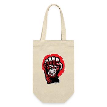 Crimson Gorilla Faust-Kunst - Geschenkbeutel für Flaschen - Natur - Vorne