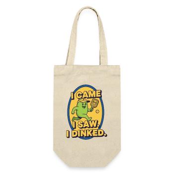 Pickleball Funny Player I Came I Saw I Dinked - Gift Bag for Bottles - nature - Front