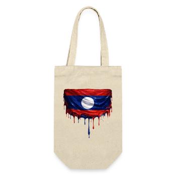 Drapeau du Laos couleur colorée - Sac à bouteille - nature - Devant
