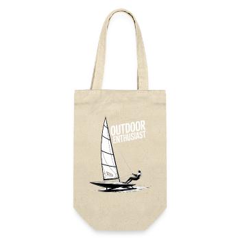 Regatta Segeln Shirt Segelboot Yacht Sailing Crew - Geschenkbeutel für Flaschen - Natur - Vorne