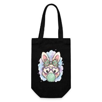 Lapin à lunettes Lapin chewing-gum - Sac à bouteille - noir - Devant