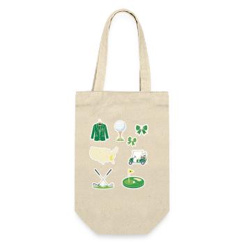 Golf-Universum Sticker-Set - Geschenkbeutel für Flaschen - Natur - Vorne