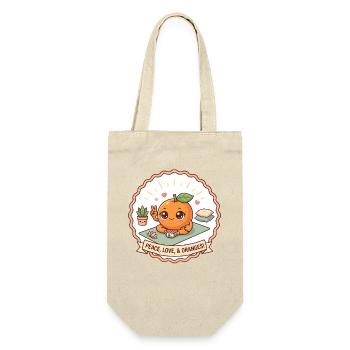 "Peace, Love & Oranges!" - Yoga - Gift Bag for Bottles - nature - Front