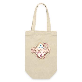 Merlot Vine Vintage Wine Drinker and Winemaker Design - Gift Bag for Bottles - nature - Front