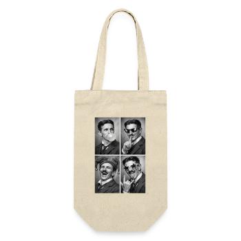 Nikola Vintage Collage - Gift Bag for Bottles - nature - Front