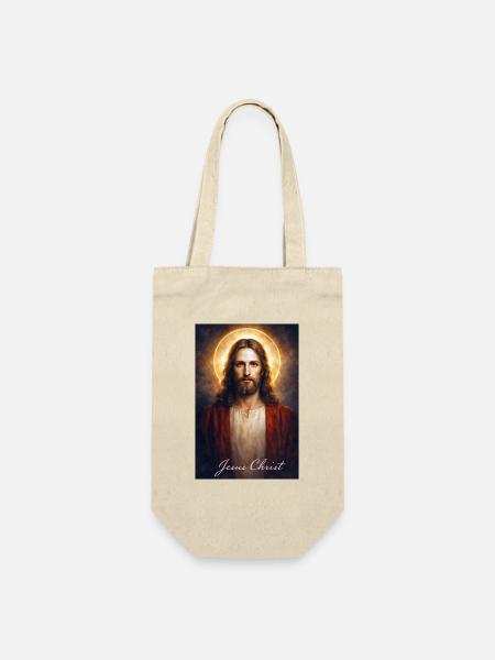 Jesus Christ Porträt - Geschenkbeutel für Flaschen - Natur