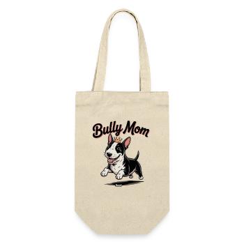 Gekrönte Bulldoggen-Bulldog-Mutter - Geschenkbeutel für Flaschen - Natur - Vorne