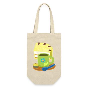 Cake, Cake, Coffee, Coffee Mug, Birthday - Gift Bag for Bottles - nature - Front
