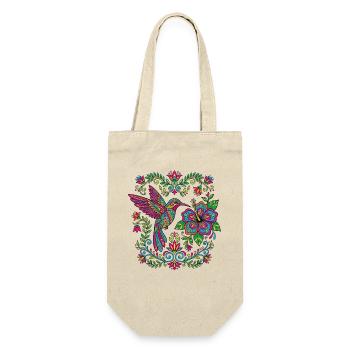 Blumen Alebrije Hummingbird Mexikanisch - Geschenkbeutel für Flaschen - Natur - Vorne