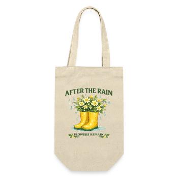 After The Rain Flowers Remain Blumen Vintage - Gift Bag for Bottles - nature - Front