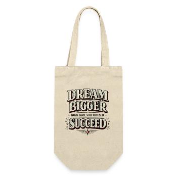 Rêver plus grand Réussir Taux de réussite Vintage - Sac à bouteille - nature - Devant