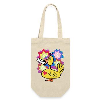Duck Flowers Birthday Greetings Duck Flower - Gift Bag for Bottles - nature - Front