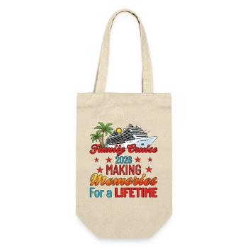 Family Cruise 2026 Vacation Trip Cruising - Gift Bag for Bottles - nature - Front