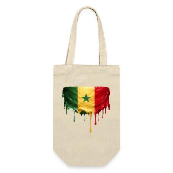Senegal Flag Drop Art - Gift Bag for Bottles - nature - Front