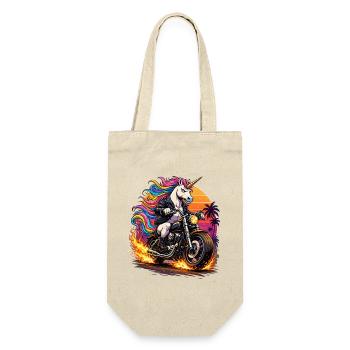 Unicorn motorcycle in neon sunset - Gift Bag for Bottles - nature - Front