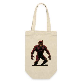 Crimson Demon Silhouette - Gift Bag for Bottles - nature - Front