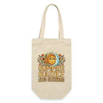Litha Pagan: Sommersonnenwende, Mittsommer, Mittsommer, Mittsommer. - Geschenkbeutel für Flaschen - Natur - Vorne