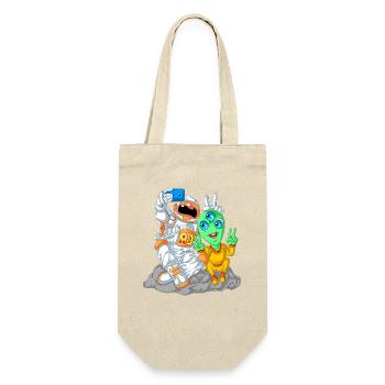 Astronaut Alien Selfie Shirt - Gift Bag for Bottles - nature - Front