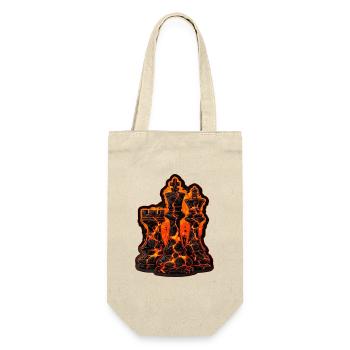 Schach Lava Figuren T-Shirt für Männer Geschenk - Geschenkbeutel für Flaschen - Natur - Vorne