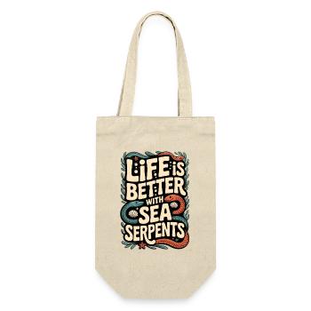 Mieux avec les serpents de mer | Mythe de l’océan - Sac à bouteille - nature - Devant