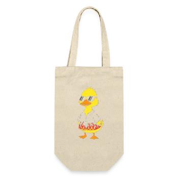 Flame Duck in Black Shirt - Gift Bag for Bottles - nature - Front