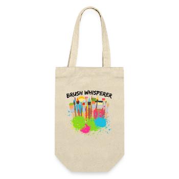 Cool Artist Brush Whisperer Painter Gift Idea - Gift Bag for Bottles - nature - Front