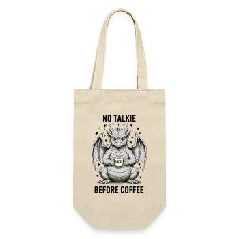 No Conversation Before Coffee Lover Dragon - Gift Bag for Bottles - nature - Front