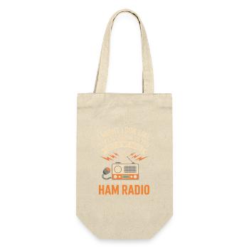 Ham Radio Design - Gift Bag for Bottles - nature - Front