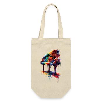 Piano with dripping paint - Gift Bag for Bottles - nature - Front