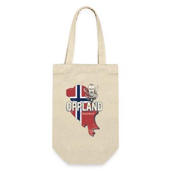Province d’Oppland en Norvège avec carte souvenir - Sac à bouteille - nature - Devant