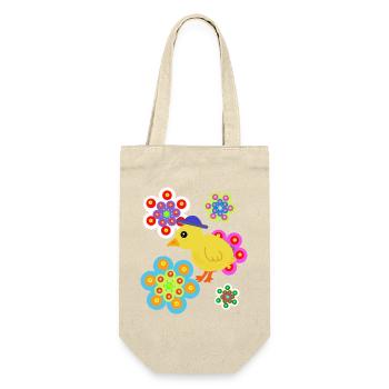 Retro Spring Summer Retro Chick Chicken - Gift Bag for Bottles - nature - Front