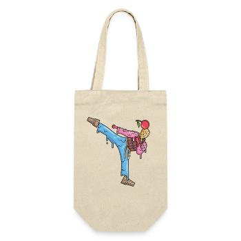 Karate Girl Eiscreme Kampfsportler Damen Taekwondo - Gift Bag for Bottles - nature - Front