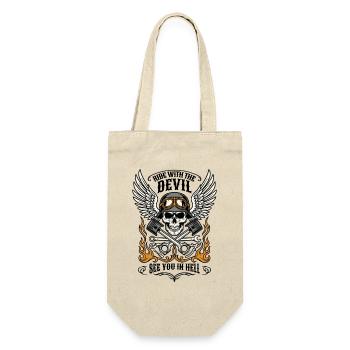 Ride with the Devil | See you in hell | Bikers - Gift Bag for Bottles - nature - Front